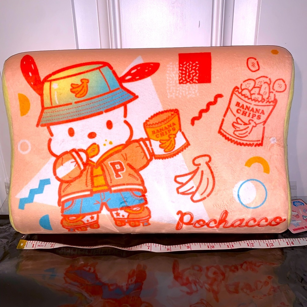 🔥Rare ONLY SOLD IN JAPAN 🧡 Sanrio 90’s Retro Scene Pachacco Memory Foam Pillow
